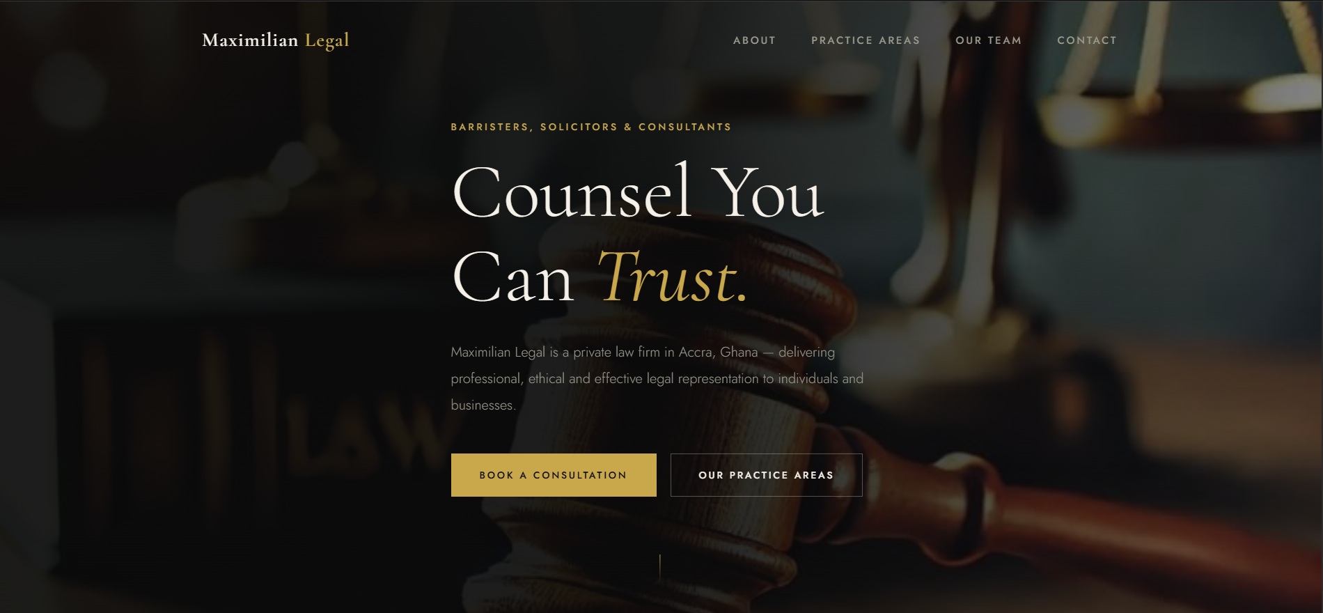 Maximilian Legal Law Firm Site